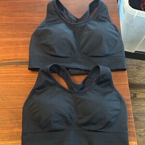 Soma Navy Seamless Keyhole Sports Bra Set of two Xl